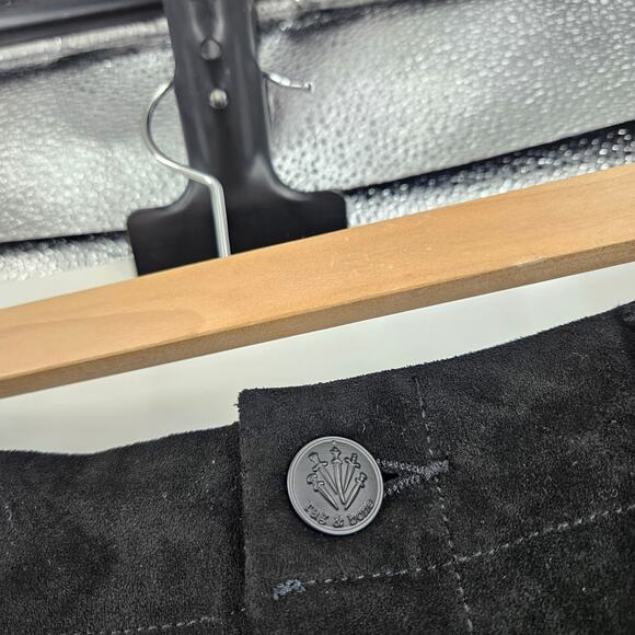 Rag & Bone Nora Cargo Pants Black Faux Suede High Waist Straight Leg Size 27 - Picture 5 of 8